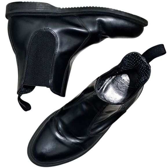 Dr. Martens Flora Smooth Chelsea Y2K Goth Boots Size 9 Black - Picture 3 of 16